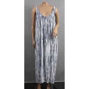 Hatch Maternity Dress Women O/S The Grecian Maxi Blue Print Flowy Sleeveless